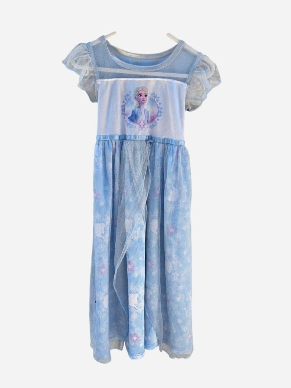 Girls' Light Blue Princess Nightgown - Elsa Design 4T